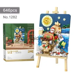 Bloki Mini malowanie bloków budulcowych Model świątecznych sani