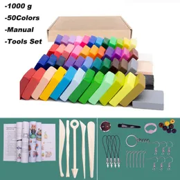 50 Colors Polymer Clay DIY Soft Molding Craft Oven Baking Hand Casting Kit Puzzle Modeling Baby Handprint Slime Slimes Toys 240117
