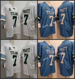 NCAA Tulane Green Wave Jersey 2024 Fußballtrikot #7 Michael Pratt College Trikot