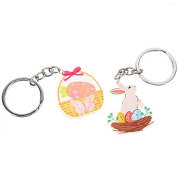 Chaveiros 2pcs Chaveiro Chave Decoração Mochila Pingente Animal de Páscoa