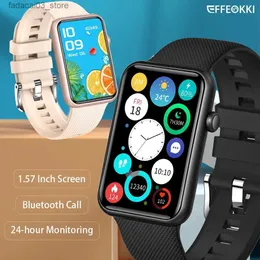 Diğer Saatler Effeokki Bt Çağrı Sport Smart Band Pro Erkek Kadınlar 1.57 inç Akıllı Fitness ES Pedometresi IP67 Xiaomi için Su Geçirmez Q240118