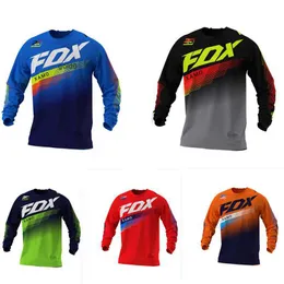 T-Shirts Neuer, meistverkaufter langärmliger Foxx-Anzug zur Geschwindigkeitsreduzierung für Mountain Road Cycling Off-Road-Motorrad Atmungsaktive Sportbekleidung