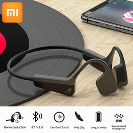Kulaklık Xiaomi Gerçek Kemik İletim Spor Kulaklıkları Kablosuz Kulaklık BluetoothCompatible kulaklık, koşu için mikrofonlu ellersiz