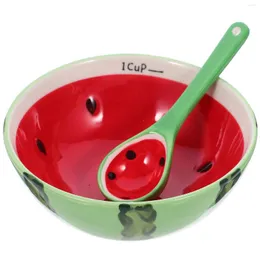 Geschirr-Sets, Keramik, Wassermelonenschale, Familie, Reisbehälter, Neuheit, Haushalt, die schönen kleinen Keramikschalen, Dessert, Geschirrtücher für die Küche