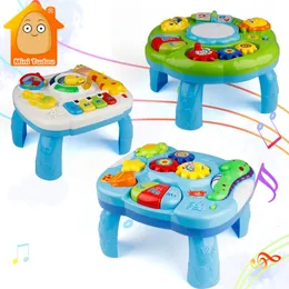Mesa musical, juguetes para bebés, máquina de aprendizaje, juguete educativo, instrumento Musical para niños pequeños de 6 meses 240117
