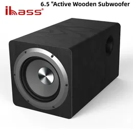 Subwoofer Ibass 100W 6,5 -calowy drewniany aktywny subwoofer głośnik kina domowego echo ściana głośnik Bluetooth multimedia telewizja komputerowa salon