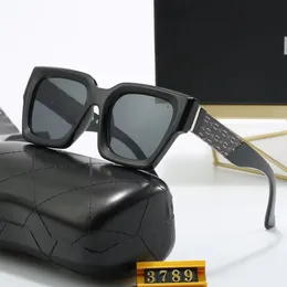 Modische Luxus-Designer-Sonnenbrille für Damen und Herren, gleiche Sonnenbrille, Sommer, Strand, polarisiertes Straßenfoto, kleine Sonnenbrille, Metall-Vollrahmen mit Geschenkbox