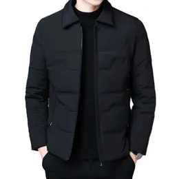 Men's Down Parkas Detachable Lamb Fur Collar Short Down Jacket Autumn/winter New White Duck Down Lapel Business Jacket