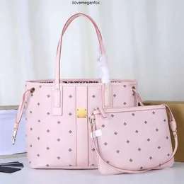 2 peças MC dupla face sacos de compras designer de alta capacidade mãe mulheres homem bolsas ombro carteiras fim de semana embreagem bolsa de luxo bolsa de couro crossbody trabalho 5a