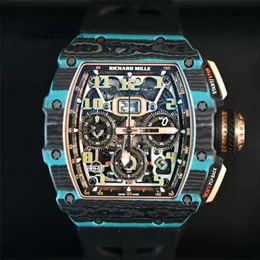 Mechanical Watch Chronograph Wristwatches Richardmill Wrist Swiss Made Richardmill Rm1103 Rose Gold Original Diamond Half Diamond Mens Fashion Leisure Spo Wnplb