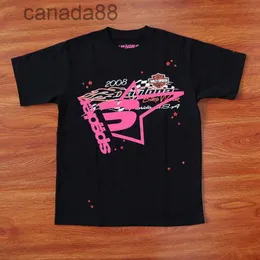 مصمم أزياء الملابس للرجال هوديز هوديز شباب Thug Star نفس sp5der 55555 tee pink قصيرة الأكمام تي شيرت uogp