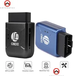 Inne części auto Mini Car GPS TKERTER TK206 GPRS Pojazd OBD II W czasie rzeczywistym Antitheft Alarm wibracyjny PK OB22 Dostarcz dhbHz