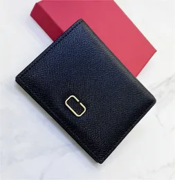 2024 korta plånböcker Kvinna Mens Designer Wallet Card Holder Luxury Purses Fashion Handbag Cowhide Leather Letter 5A