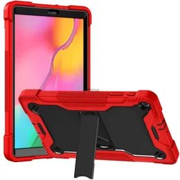 Tablet PC Kılıfları çantalar Samsung Galaxy Tab a 10.1 2019 SM-T510 T515 Ağır Hizmet Zırh Kabuğu Tablet TPU+PC Şok geçirmez Stand Kapağı T510 SM-T515 YQ240118