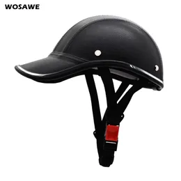 Capacetes Wosawe Esportes Equitação Chapéu Meio Capacete Boné de Beisebol Mtb Ciclismo Roller Skate Scooter Capacetes de Motocicleta Segurança Hard Hat