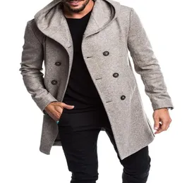 Zogga Spring Autumn Mens Long Trench Slim Coat Jacket Plus Size Size Curagy Long Hooded Overcoat Mens Mens Coats and Jacket5067152