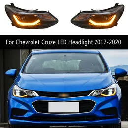 Voorlamp Dynamische Streamer Richtingaanwijzer Dagrijverlichting Voor Chevrolet Cruze LED Koplamp Montage 17-20 Auto Accessoires