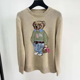 Ontwerper RL Polo Ralp Laurens Bear Sweater Dames Winter Cartoon Pullover Casual Mode Gebreide Hoodie 2024 Nieuwe Lange Mouwen Geborduurde Ronde Hals Shirts VXEA