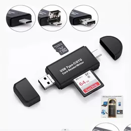 Memory Card Readers Yc320 Usb-C Smart Reader 3 In 1 Usb 2.0 Tf/Mirco Sd Type C Otg Flash Drive Cardreader Adapter Drop Delivery Comput Dhyag