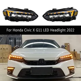 Per Honda Civic X G11 Faro A LED 2022 DRL Daytime Running Light Streamer Indicatore di direzione Lampada Frontale Per 180/240 Turbo Car Styling