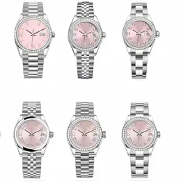 Дизайнерские часы 31 мм 28 мм Женские часы с розовым циферблатом Sunday автоматические механические часы Высококачественные роскошные сапфировые часы для пар