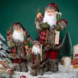 Forniture per giocattoli di Natale Simpatico Babbo Natale in piedi Bambola Figurine di albero di Natale Peluche Ornamento Decorazioni per feste di Natale Forniture ldren'S Giftsvaiduryb