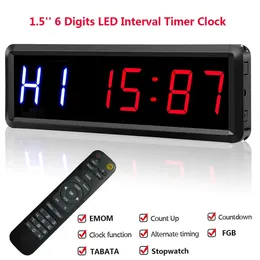 1.5 '' stor gymklocka Timer Stoppurräkning Downup Träning Timerintervallklocka med Buzzer LED Outdoors Training Timer 240118