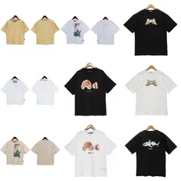 Mädchen Palmenhemd Engel Mann Designer Sommer T-Shirt Kurzarm Haifischpolo Abgeschnittener Bär T-Shirts Markenkleidung Tags Brief Mode T-Shirt für Frau