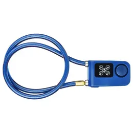 Locks Y787 Smart Alarm Lock Antitheft Chain for Bike Gate Blue Electric Door Spiral Fourdigit Passwords