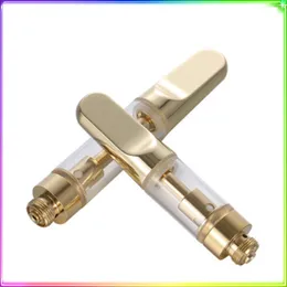 Cartucce Gold Vape TH205 0,5 ml 0,8 ml 1,0 ml Bobina in ceramica Supporto interno dorato 510 Atomizzatori per carrelli vuoti