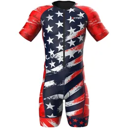 Set XTRIAT Triathlon One Piece Collant Completo Maillot Ciclismo Hombre Abbigliamento da corsa MTB Bike Uomo Tuta Maglia da ciclismo Set Dermotuta