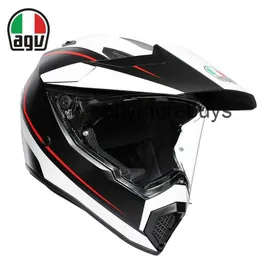 Full Face Open AGV AX Carbonfaser Motorrad Off Straße Helm Anti Nebel Vollbedeckung Herren- und Frauen -Motorrad -Laufhelm Pull -Helm alle Jahreszeiten R62U