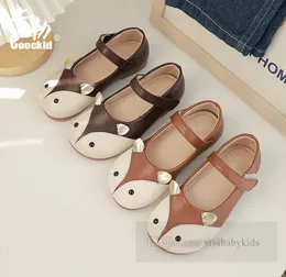 2024 Spring Girls Cartoon Flat Buty Dzieci stereo lis uszy księżniczki słodkie dzieci urodziny buty taneczne Z6790