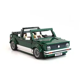 Blocos moc 978 peças carro técnico golf mk1 cabriolet conjunto de tijolos 10242 mini cooper blocos de construção montar tijolos modelo de veículo brinquedosl240118