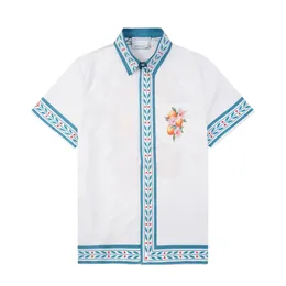 Summer Short Sleeve Designer Shirts Men Fashion Colorful Floral Print Dress Shirt Man Casual Shirt Asian size M-3XL JFS9