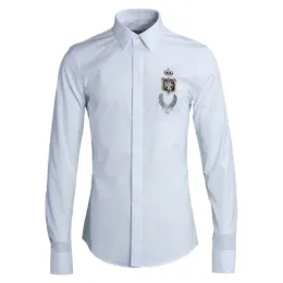 새로운 도착 UPER 품질 세이코 자수 라이온스 조수 남자 셔츠 패션 트렌드 남성 캐주얼 긴 소매 플러스 mlxl2xl3xl4xl