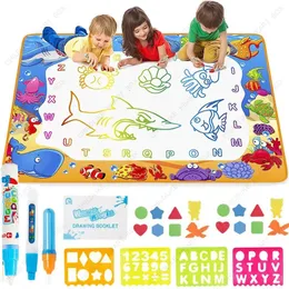 Coolplay Magic Water Drawing Mat Coloring Doodle مع Play Montessori Toys Painting Board Educational 240117