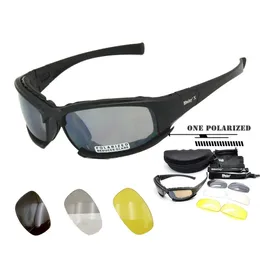 X7 Daisy Tactical Óculos Polarizados Óculos Militares Óculos de Sol Do Exército com 4 Lentes Caixa Original Homens Tiro Caminhadas Eyewear Gafas 240117