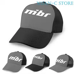 Bola bonés mibr logotipo branco boné de basquete homens mulheres moda toda impressa preto unisex chapéu adulto