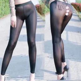 Capris Black Hot Pants Women Seetherough Seether Sheer Prouters Yoga Gym Fitness Pitness Plastic Leggings Sweatpants Pentic Pants Clubwear