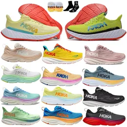 Clifton Hoka One 9 8 Running Shoes hokas Bondi 8 White Black Coastal Sky Vibrant Orange Shifting Sand Airy Pink Cloud Sneakers Women Men Outdoor Jogging Trainers