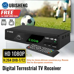 Ubisheng H.264 DVBT2 Dijital Karasal TV Alıcı 1080p T2 Dijital Set Üst Kutu FTA TV Kod Çözücü Destek PVR EPG WiFi TV Tuner