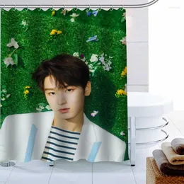 Duschvorhänge Polyester Stoff Custom The Boyz KPOP Vorhang Modernes Badezimmer wasserdicht mit Hakenbad 0622