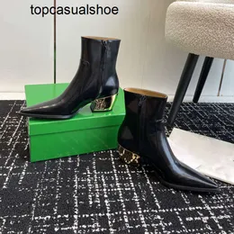 Bottegaa vendetta spessa bvs tacco di lusso stivali da donna scarpe a punta in modo comodo materiale morbido materiale da donna cavaliere tessuto