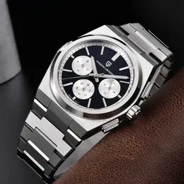 الساعات الأخرى تصميم Pagani 2023 New 1761 Black Men Sports Quartz es Stainless Steel Diving AR طلاء الياقوت المائي Q240118