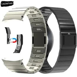 Edelstahlarmband für Galaxy Watch 4 5 6 40 mm 44 mm Classic 47 43 mm No Gaps Band Magnetschnalle 5Pro 45 mm Armband 240117