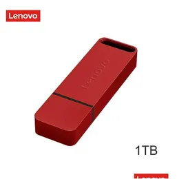 USB Flash Drives Len Pen Drive 2TB Memória de alta velocidade Metal Pendrive 1TB 512GB 256GB Dispositivo de armazenamento U Disk para computadores de entrega de gota Dhzag