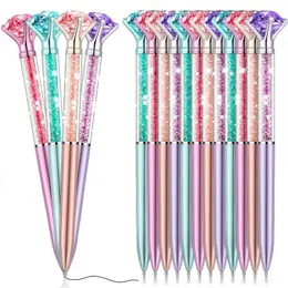 새로운 Crystal Diamond Pens 반짝이는 볼 펜 블랙 잉크 펜은 학교 사무용 공급원에 적합한 사무실 쓰기 서명 용품