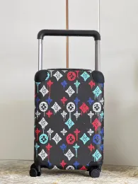 Lvity Designer Suitcase New Luggage Luxury 55 Boarding Large Capacity Carry-on Cabin Classic Alphabet Flower Pattern Travel Business Senior Pull Rod Universal