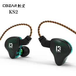 Hörlurar KBear KS2 1BA+1DD i öronörlurar Hifi Sprot Monitor Earuds Running Game Headset med 2PIN 0,78 mm kontakt KBEAR KB04 TRI I3